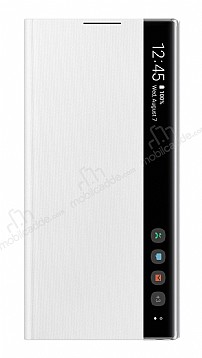 Samsung Galaxy Note 10 Orjinal Clear View Uyku Modlu Beyaz Klf