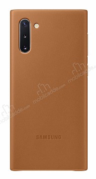 Samsung Galaxy Note 10 Orjinal Kahverengi Deri Klf