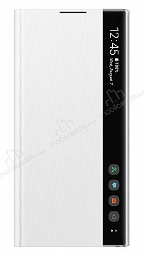 Samsung Galaxy Note 10 Plus Orjinal Clear View Uyku Modlu Beyaz Klf