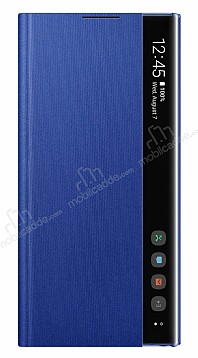 Samsung Galaxy Note 10 Plus Orjinal Clear View Uyku Modlu Mavi Klf