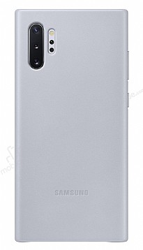 Samsung Galaxy Note 10 Plus Orjinal Silver Deri Klf