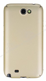 Samsung N7100 Galaxy Note 2 Tam Kenar Koruma Gold Rubber Klf
