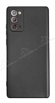 Samsung Galaxy Note 20 Kamera Korumal Mat Siyah Silikon Klf