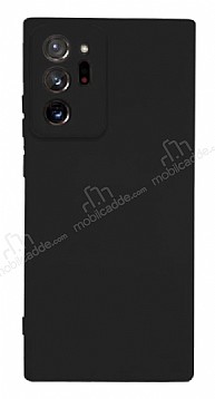 Samsung Galaxy Note 20 Ultra Kamera Korumal Mat Siyah Silikon Klf
