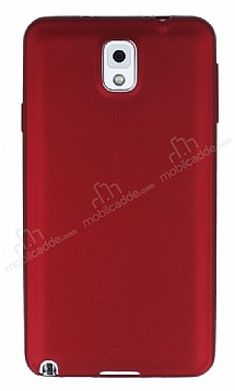 Samsung Galaxy Note 3 Mat Krmz Silikon Klf