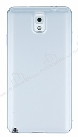 Samsung Galaxy Note 3 Tam Kenar Koruma Silver Rubber Klf