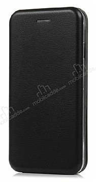 Samsung Galaxy Note 4 Curve Manyetik Kapakl Siyah Deri Klf