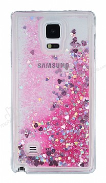 Samsung Galaxy Note 4 Simli Sulu Pembe Rubber Klf