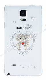 Samsung Galaxy Note 4 Tal Love effaf Silikon Klf