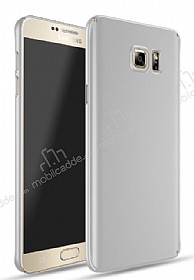 Samsung Galaxy Note 5 Tam Kenar Koruma Silver Rubber Klf
