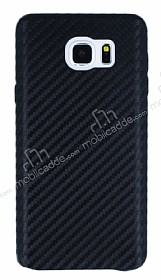 Samsung Galaxy Note 5 Karbon Grnml Siyah Rubber Klf