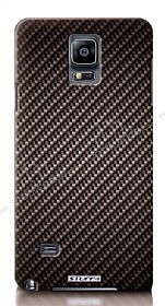 Samsung Galaxy Note 4 Karbon Kahverengi Rubber Klf