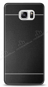 Samsung Galaxy Note 5 Metal Siyah eritli Rubber Klf