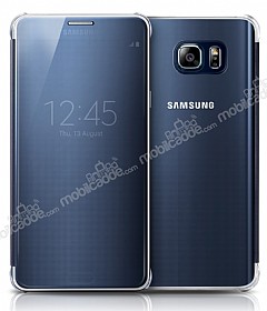Samsung Galaxy Note 5 Clear View Uyku Modlu Dark Blue Klf