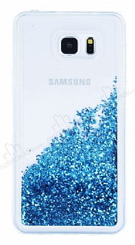 Samsung Galaxy Note 5 Simli Sulu Mavi Rubber Klf