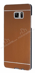 Samsung Galaxy Note FE Aynal Kahverengi Rubber Klf