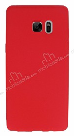 Samsung Galaxy Note FE Mat Krmz Silikon Klf