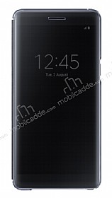 Samsung Galaxy Note FE Orjinal Clear View Uyku Modlu Siyah Klf