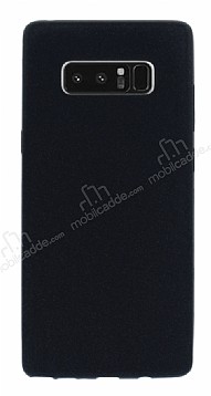 Samsung Galaxy Note 8 Kadife Dokulu Siyah Silikon Klf