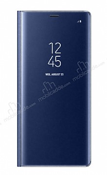 Samsung Galaxy Note 8 Orjinal Clear View Uyku Modlu Lacivert Klf