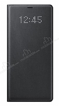 Samsung Galaxy Note 8 Orjinal Led Wallet Cover Siyah Klf