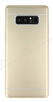 Samsung Galaxy Note 8 Silikon Kenarl Metal Gold Klf