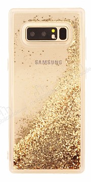 Samsung Galaxy Note 8 Simli Sulu Gold Rubber Klf