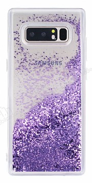 Samsung Galaxy Note 8 Simli Sulu Mor Rubber Klf