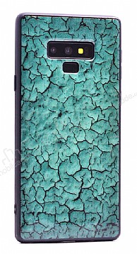 Samsung Galaxy Note 9 Marble Yeil Silikon Klf