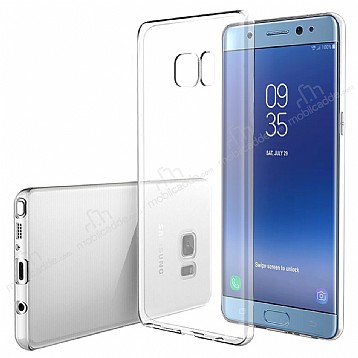 Samsung Galaxy Note FE Tam Kenar Koruma effaf Rubber Klf