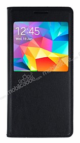 Samsung Galaxy Grand Prime / Prime Plus Pencereli nce Kapakl Siyah Klf