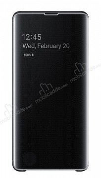 Samsung Galaxy S10 Orjinal Clear View Uyku Modlu Siyah Klf