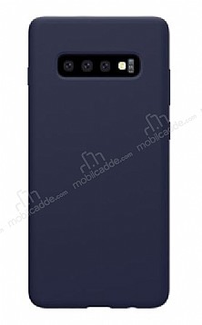 Samsung Galaxy S10 Plus Mat Lacivert Silikon Klf