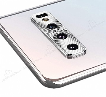 Samsung Galaxy S10 Plus Silver Metal Kamera Lensi Koruyucu