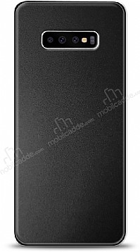 Samsung Galaxy S10 Plus Metal Siyah Rubber Klf