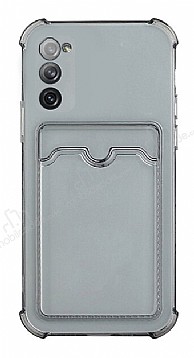 Samsung Galaxy S20 FE Kartlkl Kamera Korumal effaf Siyah Rubber Klf