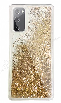 Samsung Galaxy S20 FE Simli Sulu Gold Rubber Klf