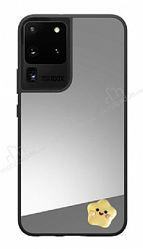 Samsung Galaxy S20 Ultra Yldz Figrl Aynal Silver Rubber Klf
