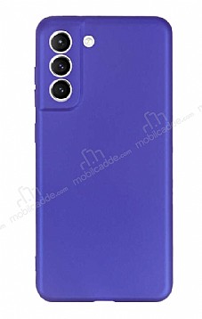 Samsung Galaxy S21 FE 5G Kamera Korumal Mat Mavi Silikon Klf