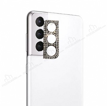 Samsung Galaxy S21 Plus Tal Siyah Kamera Lensi Koruyucu
