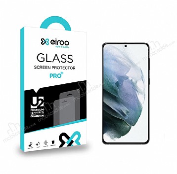 Eiroo Samsung Galaxy S21 Plus Tempered Glass Premium Cam Ekran Koruyucu