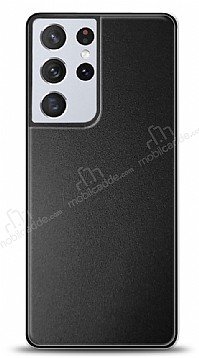Samsung Galaxy S21 Ultra Metal Siyah Rubber Klf