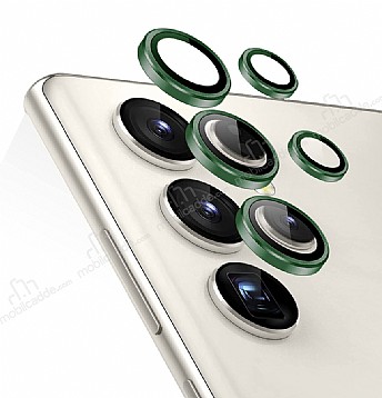 Samsung Galaxy S23 Ultra Yeil Metal Kamera Lens Koruyucu