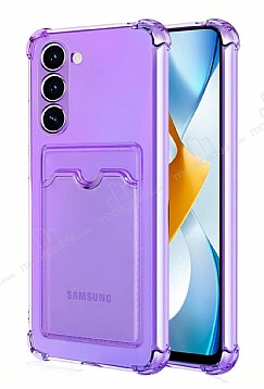 Samsung Galaxy S24 Kartlkl Kamera Korumal effaf Mor Rubber Klf