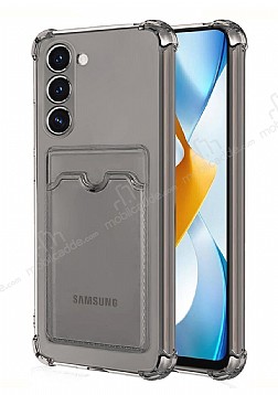 Samsung Galaxy S24 Plus Kartlkl Kamera Korumal effaf Siyah Rubber Klf