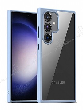 Samsung Galaxy S24 Plus Kenarl Mavi Rubber Klf