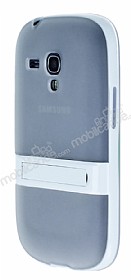 Samsung Galaxy S3 Mini Standl effaf Beyaz Silikon Klf