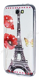 Samsung N7100 Galaxy Note 2 Tal Eiffel Kulesi Silikon Klf