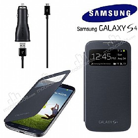 Samsung i9500 Galaxy S4 Orjinal Lacivert Aksesuar Seti