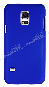 Samsung Galaxy S5 Mini Sert Mat Mavi Rubber Klf